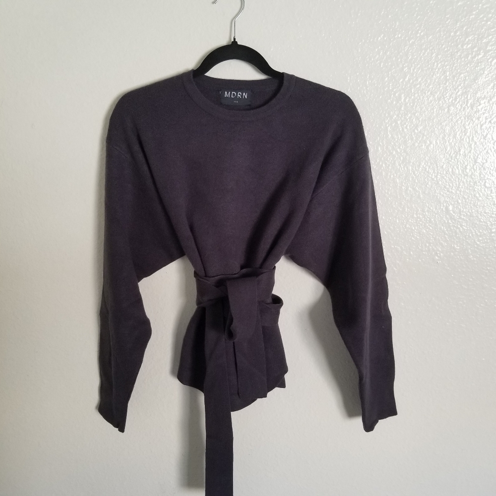 Modern Citizen Nara Tie Front Knit Sweater